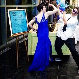 Royal Blue David’s Bridal Bridesmaid Dress